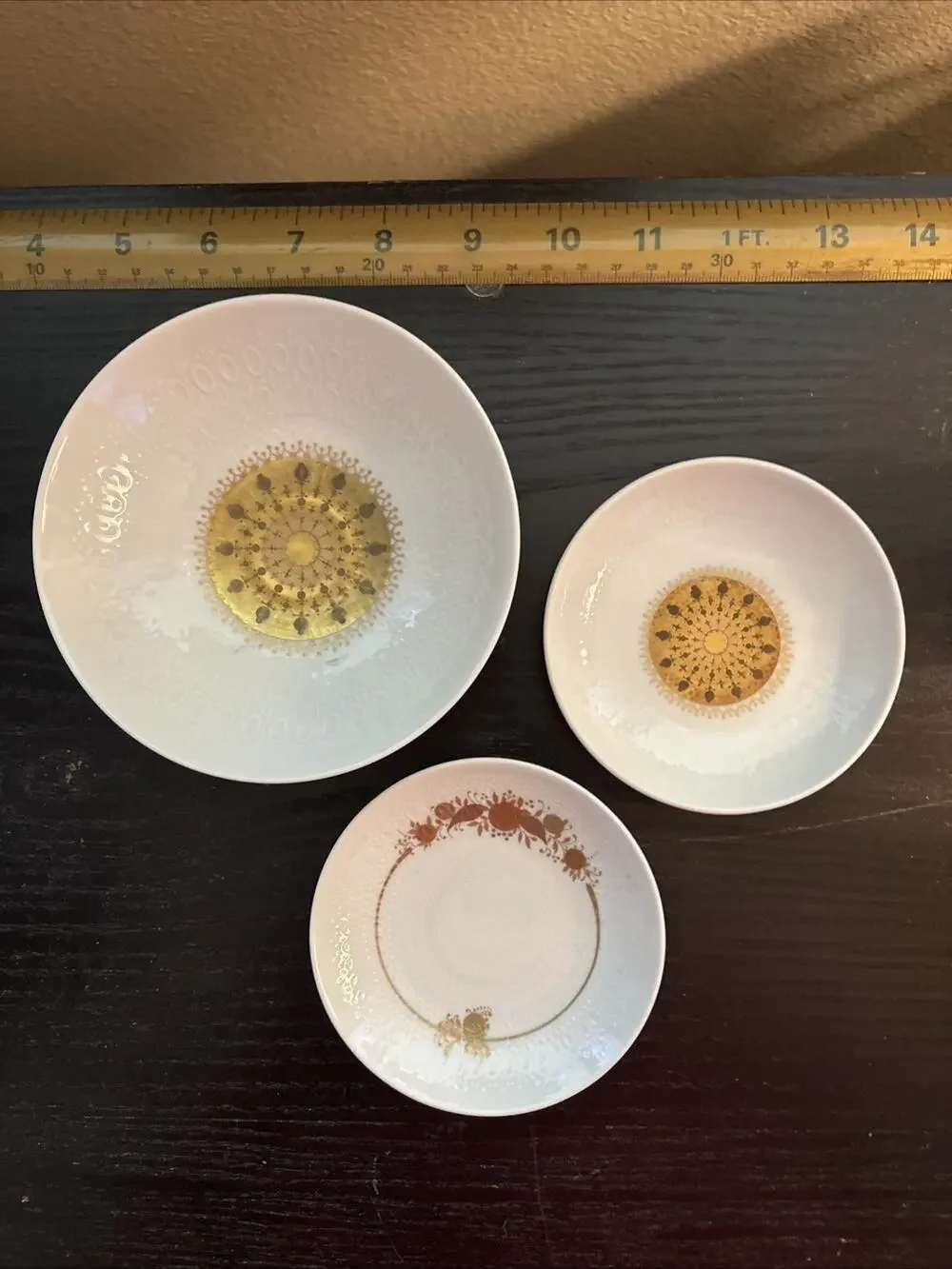3 Rosenthal Studio Linie Bowls • Bjorn Wiinblad • Quatre Couleurs Romanze • VTG